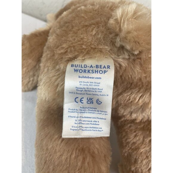 Build A Bear Plush Teddy Tan Stuffed Light Brown 16 BAB Embroidered Eyes - Picture 4 of 8